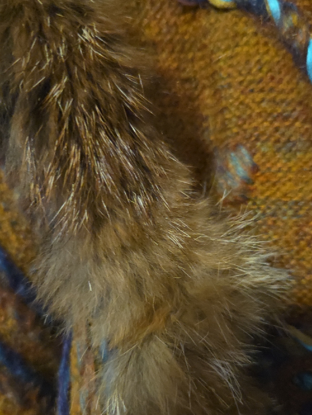 Embellished Brown Knit Zip Up Sweater with Fur Trim. - Picture 11 of 15